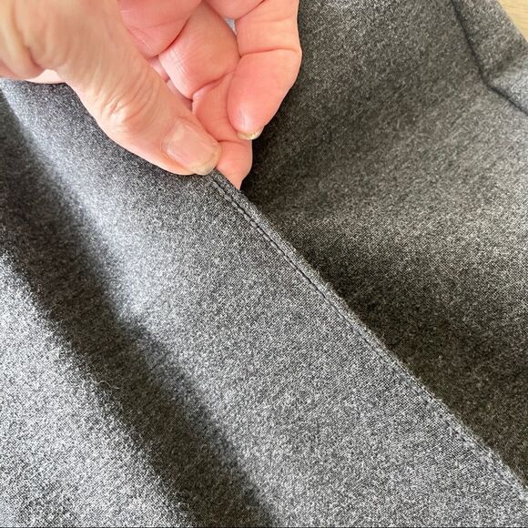 Seven 7 Dark Gray Pintuck Pull On Pants, Straight Leg - Large - Picture 2 of 8